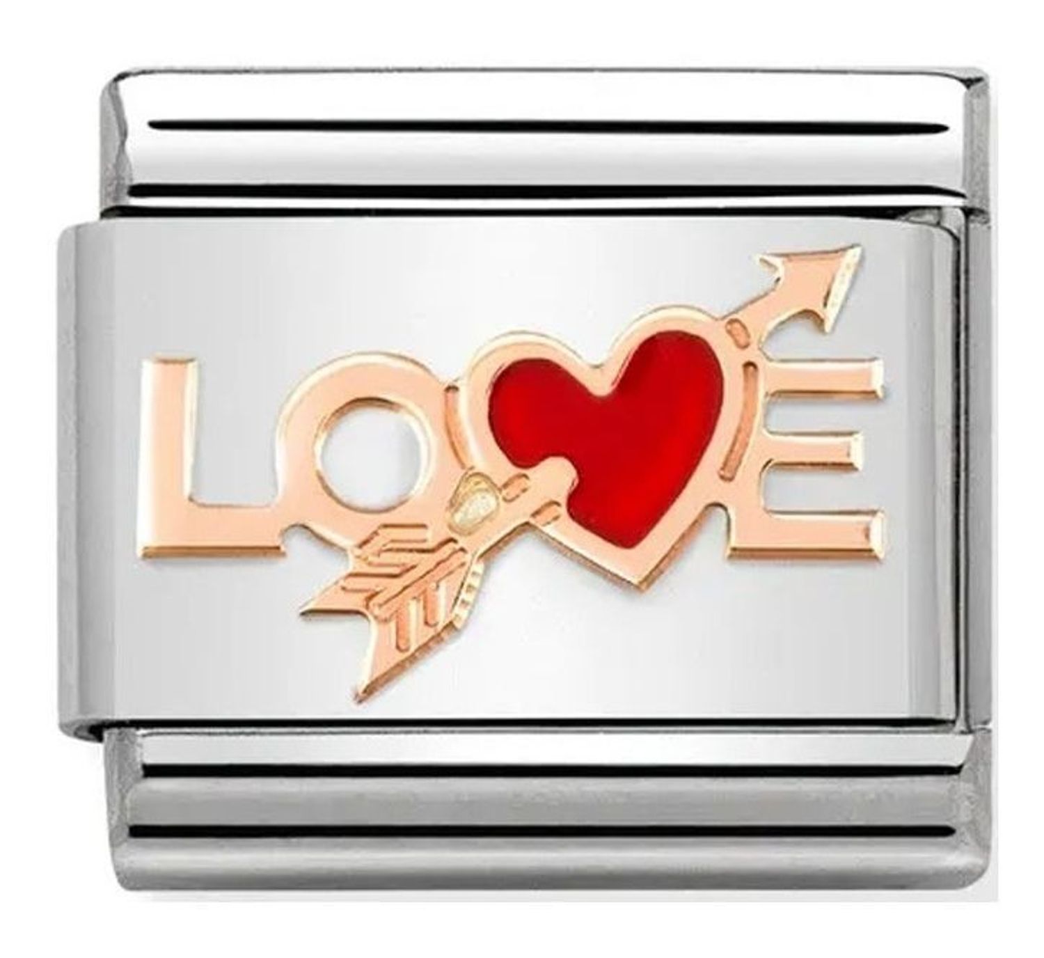 Nomination - Link 18K zawieszka różowe złoto 'Serce ze strzałą' 430202 10.jpg